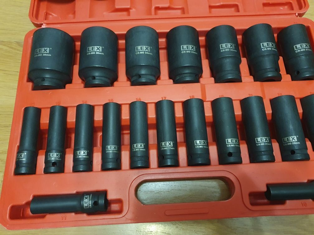 Набор головок ударных LEX LXIS20E : 1/2" 10-38мм Головки 20 шт