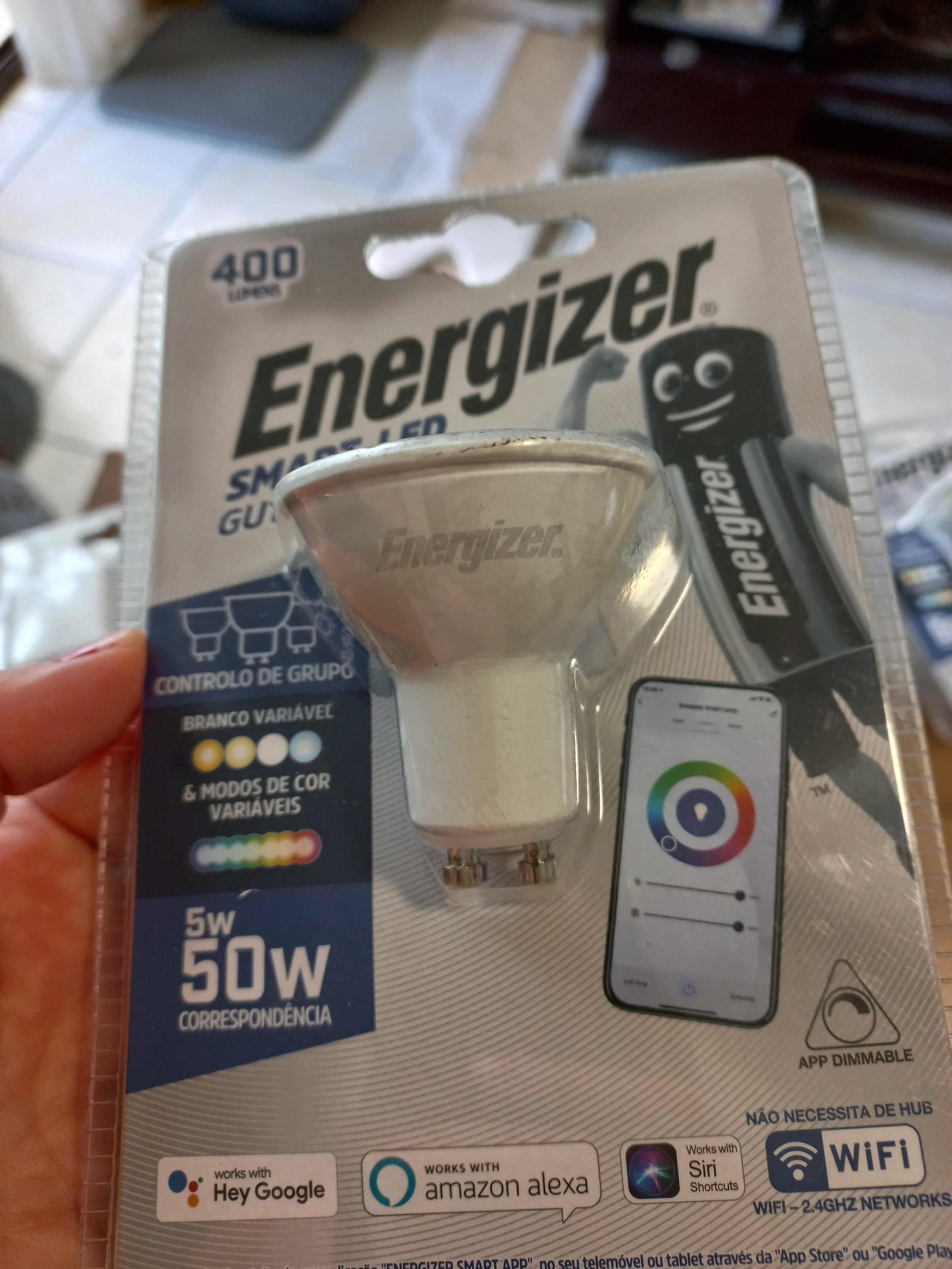 Fichas e lampadas  led inteligentes Energizer  (ligação ao tlm)