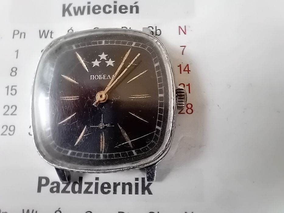 Radziecki zegarek Pobieda czarna