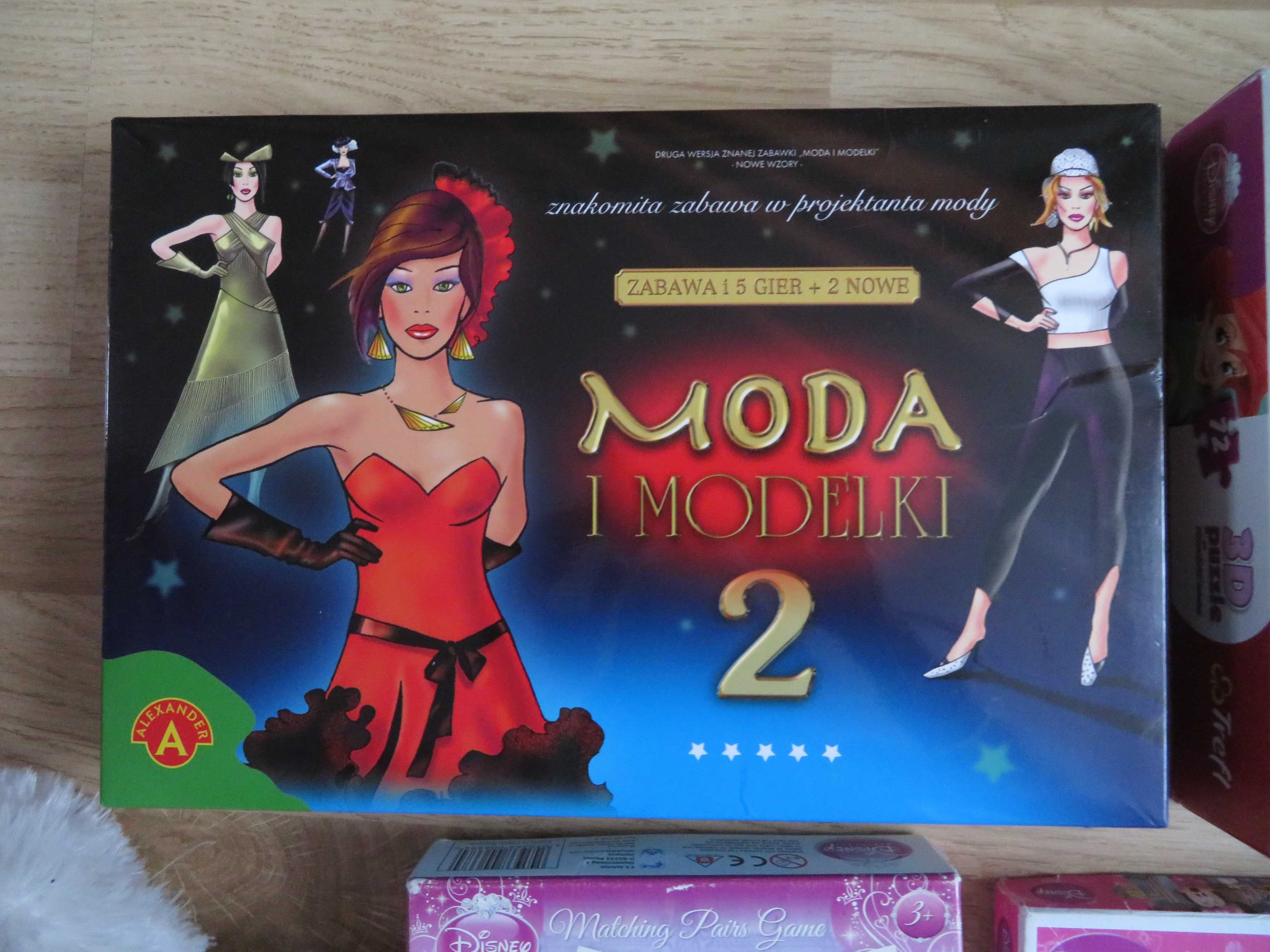 DISNEY ALEXANDER Zestaw gra Moda i Modelki 2 gra MEMORY Puzzle GRATISY
