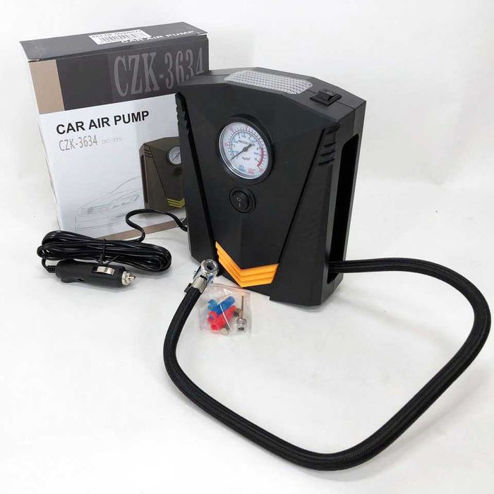 Автомобільний  12V насос із ліхтариком, насос  від прикурювача