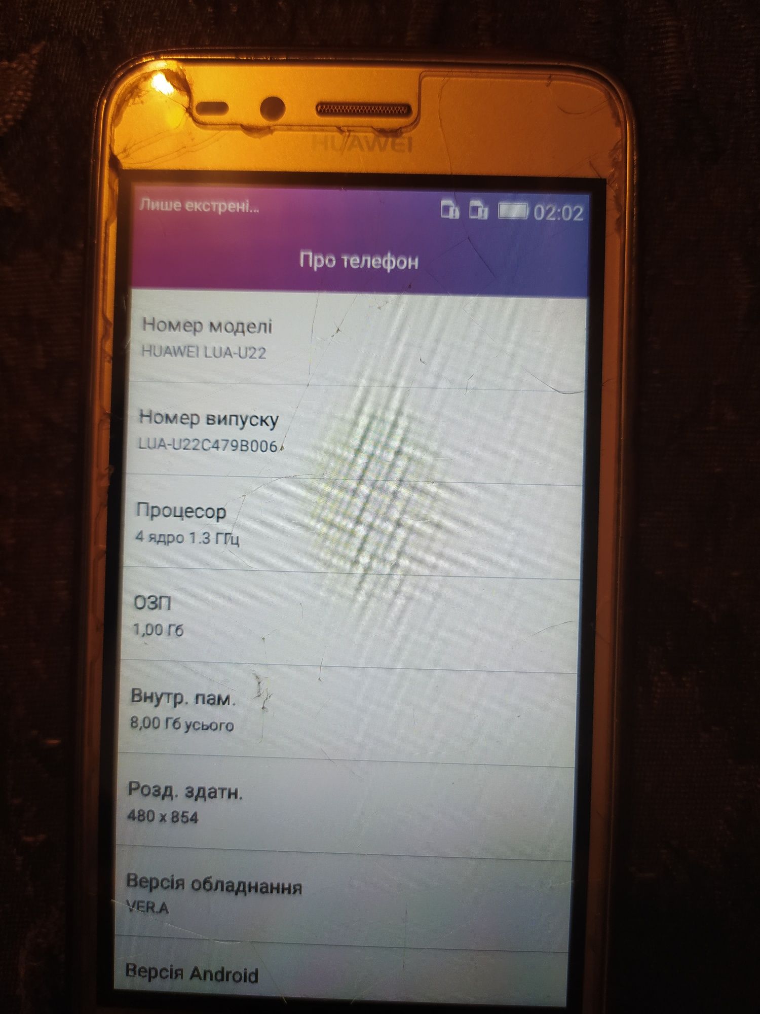 Смартфон Huawei u22 (y3-ii) старий телефон