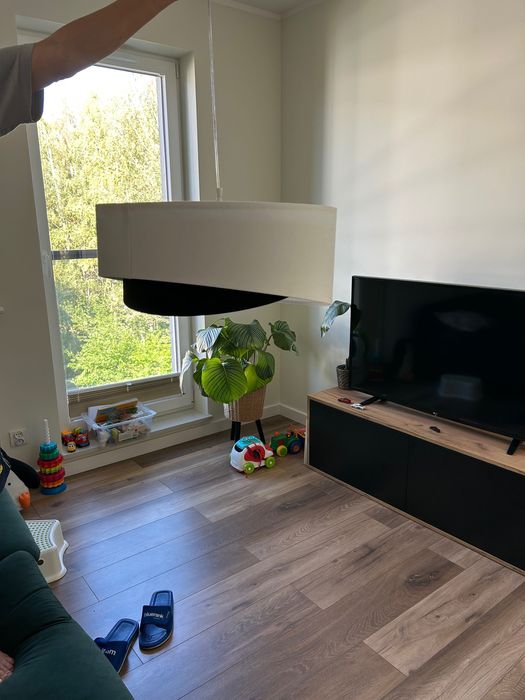Żyrandol/Lampa sufitowa czarno-biała