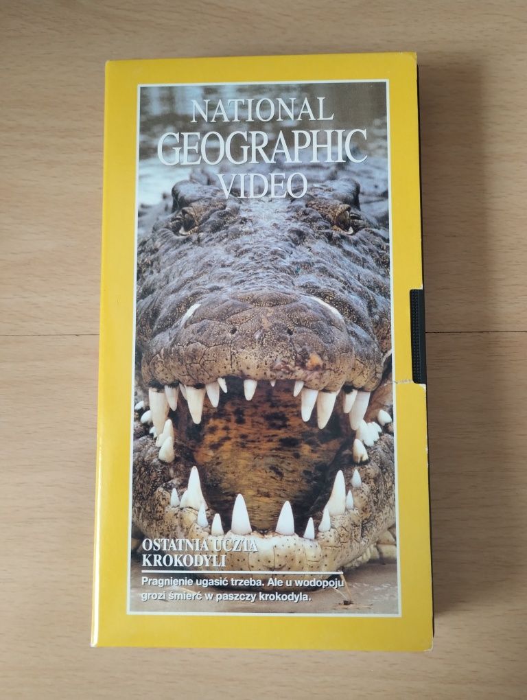 National Geographic Video "Ostatnia uczta krokodyli", kaseta VHS,