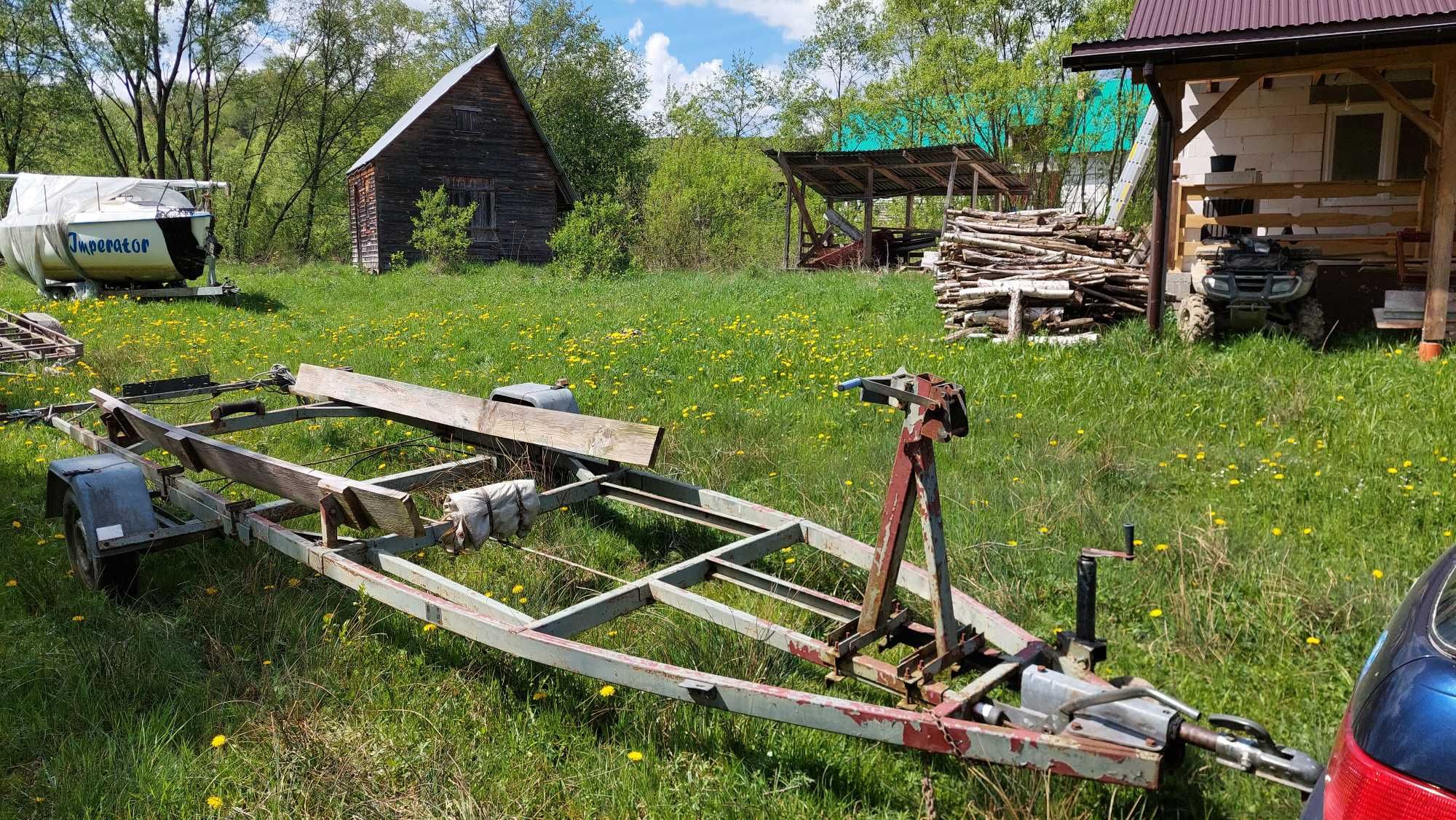 Przyczepa podłodziowa pod jacht łódkę żaglówkę typu Sasanka 660 Corvet