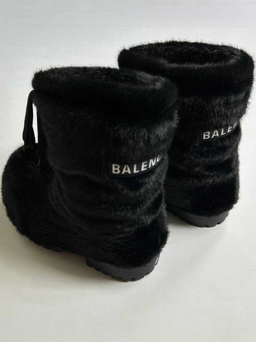 BALENCIAGA ALASKA FUR Boots black ботинки чоботи чорні черные мех 43
