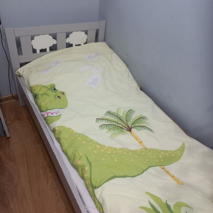 Łóżko łóżeczko dziecięce  160 x 70 szare Ikea KRITTER + materac