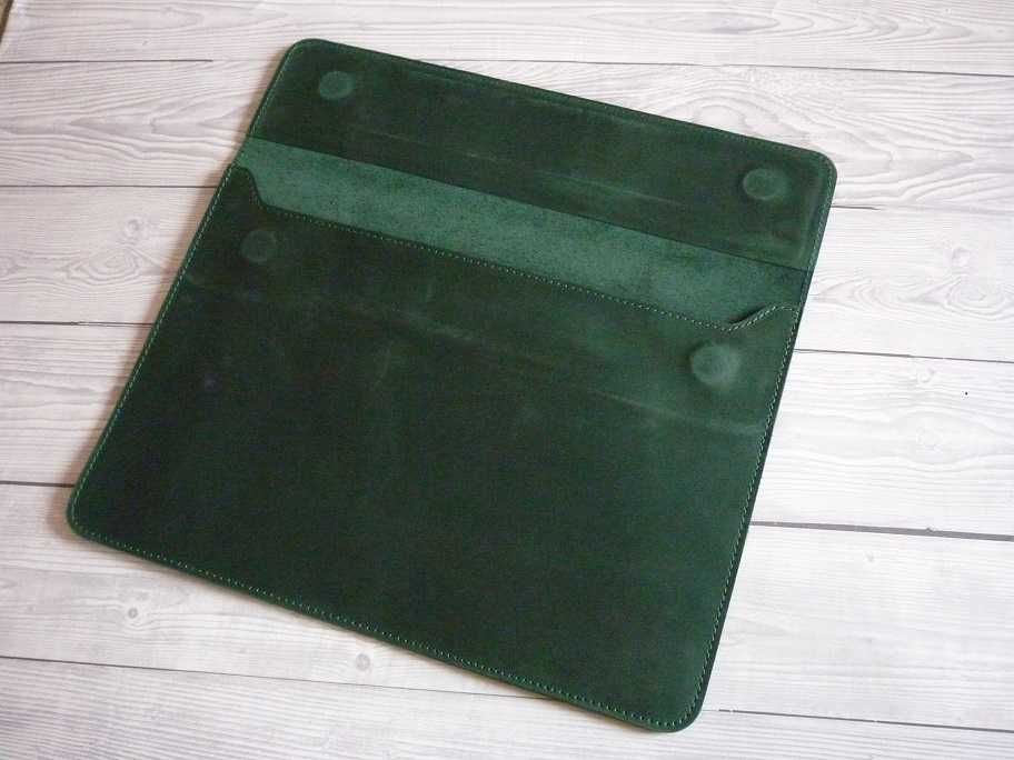 Зелений шкіряний чохол для MACBOOK AIR/PRO 13'' , колір зелений