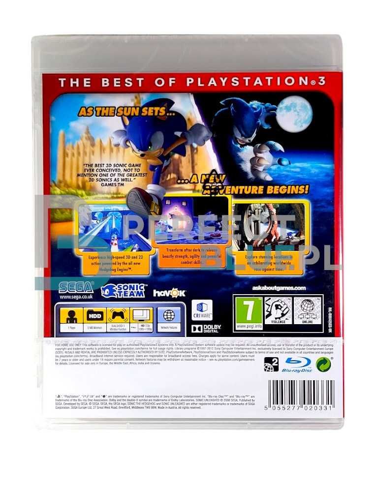 Sonic Unleashed / Gra PS3 / Sklep z Grami / PerfectBlue / Metro Służew
