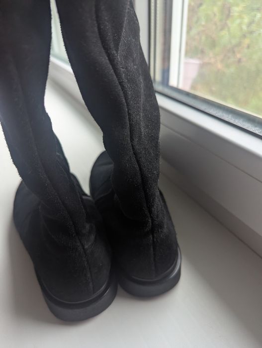 Ботфорди замша чорні