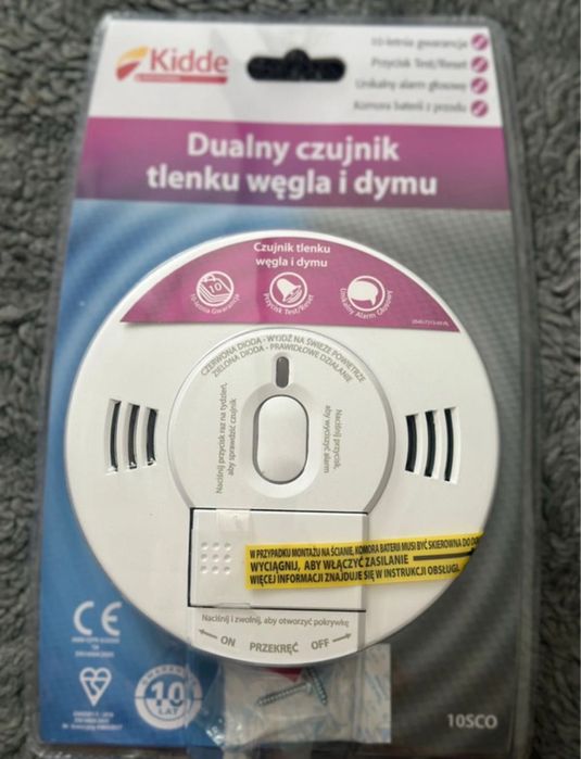 Dualny czujnik tlenku węgla i dymu
