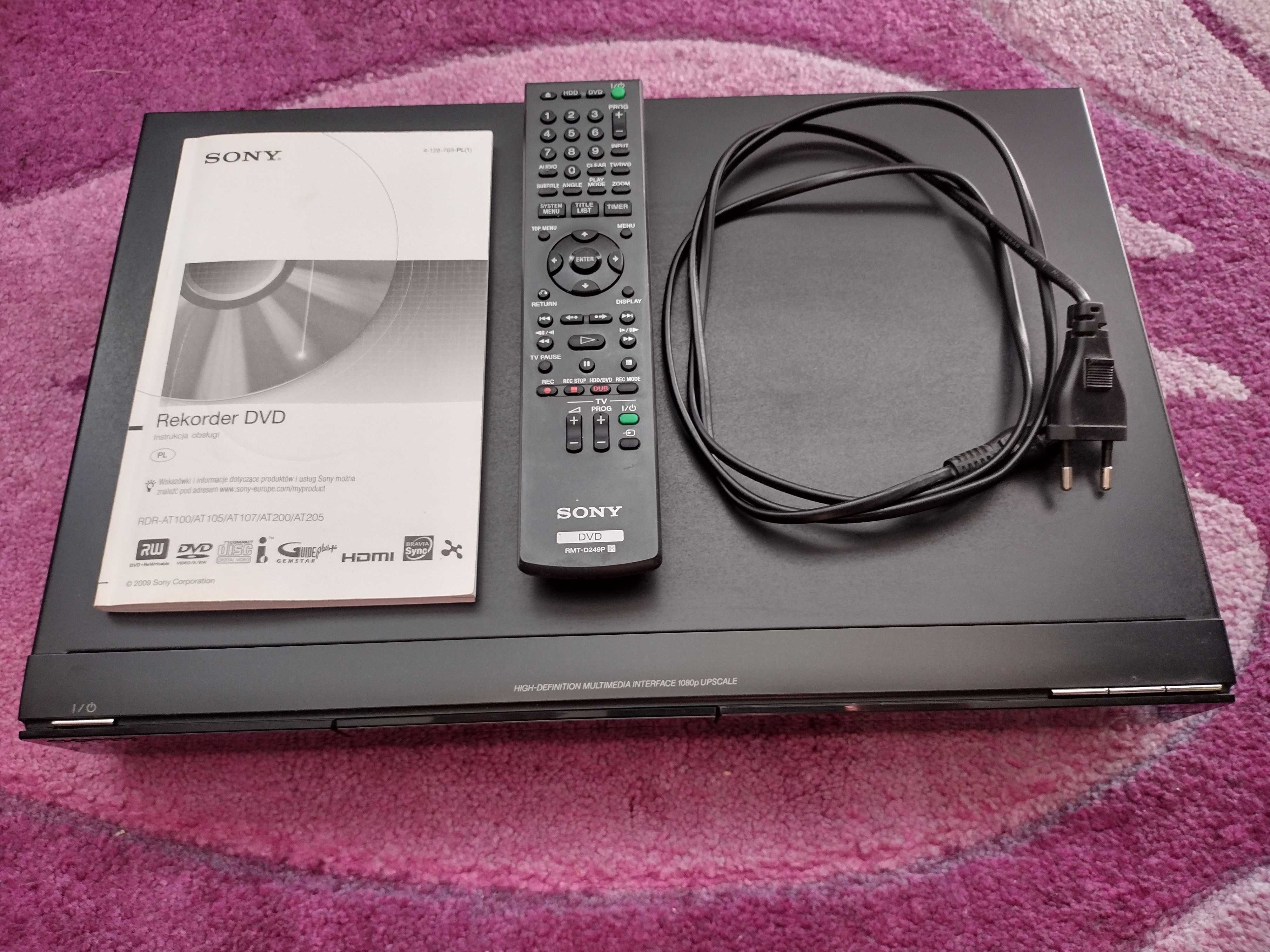 Nagrywarka DVD Sony z dyskiem twardym - RDR-AT100