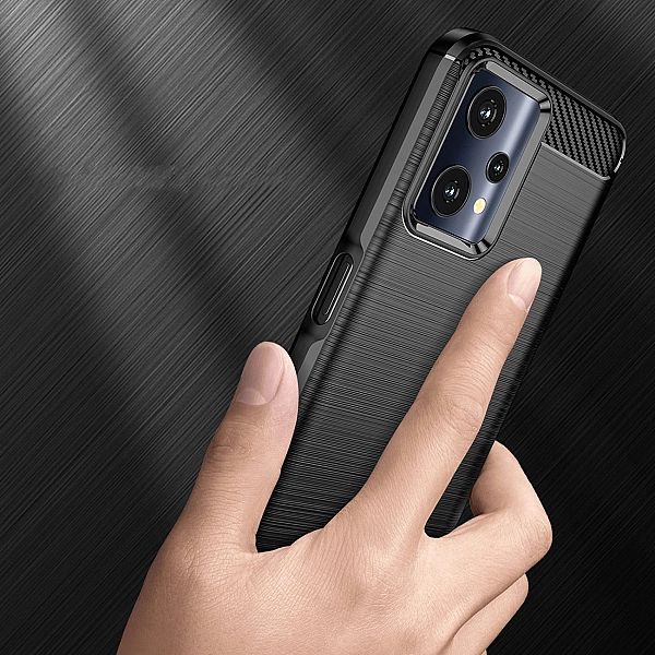 Carbon Case elastyczne etui pokrowiec Realme 9 Pro czarny