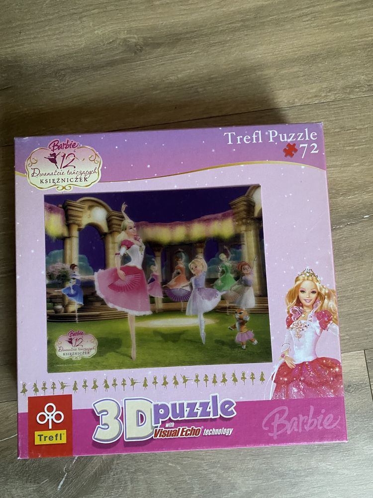 Puzzle 3D Barbie; 72 elementy