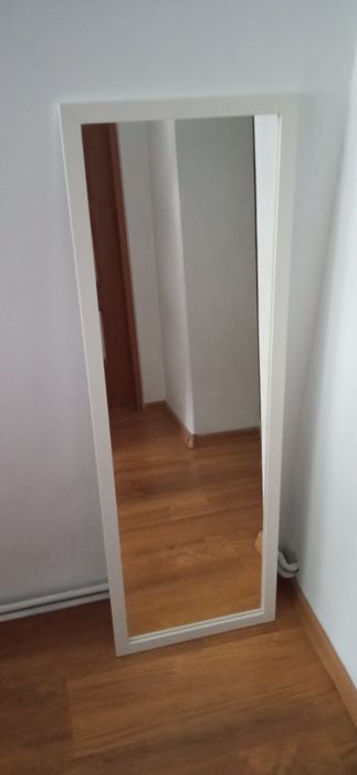Lustro białe 46x136