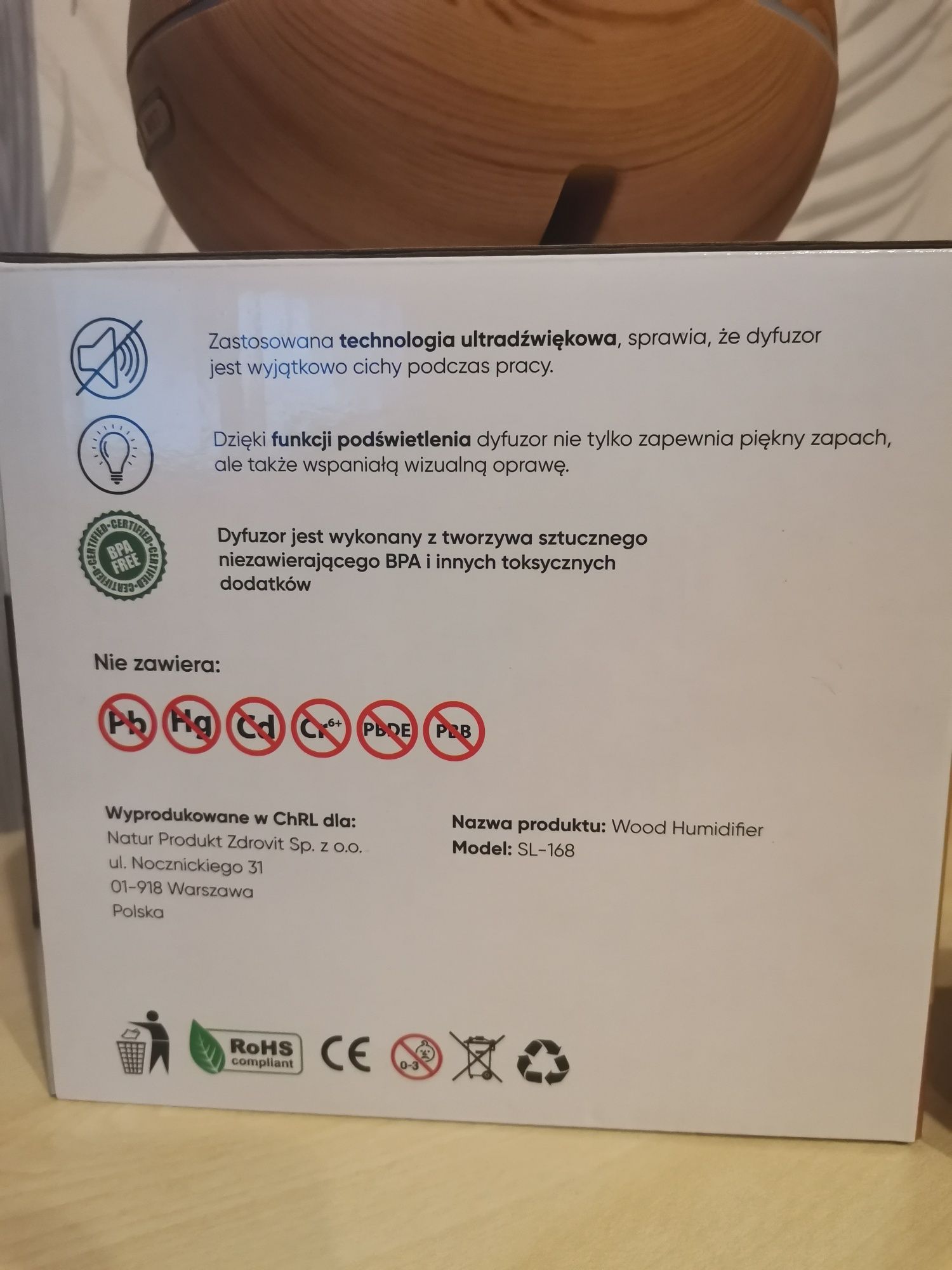 Dyfuzor zapachowy do aromaterapii