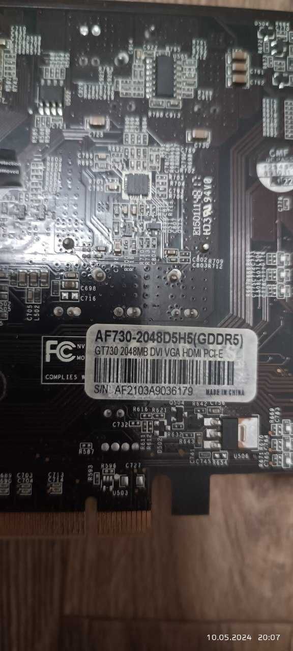 Видеокарта AFOX PCI-Ex GT730 2GB 128BIT (GDDR5 Samsung) HDMI\DVI\VGA