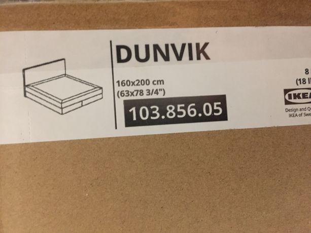 Pokrycie łóżka DUNVIK 160x200 IKEA kolor orrsta jasnoszary 103.856.05