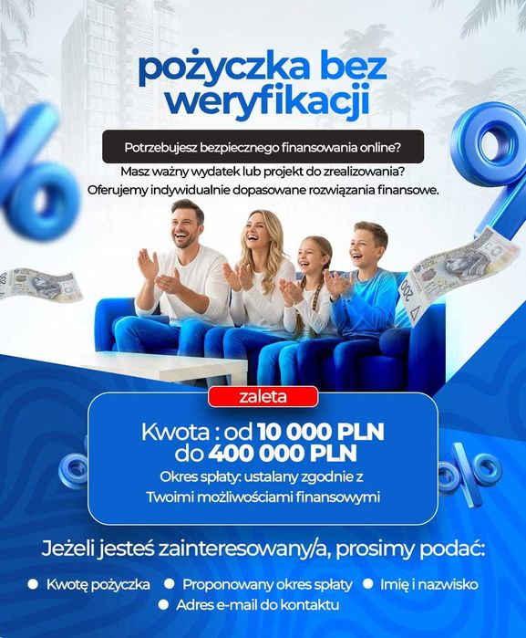 pożyczka  bez weryfikacji