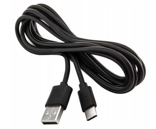 Kabel do ładowania telefonu USB-USB C  CZARNY