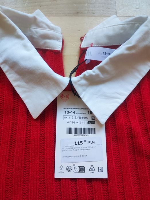 Sweter z koszula Zara 164