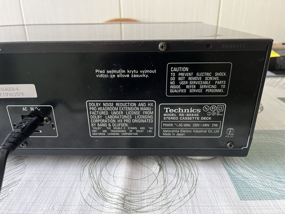 Magnetofon Technics RS-BX646 3 Head