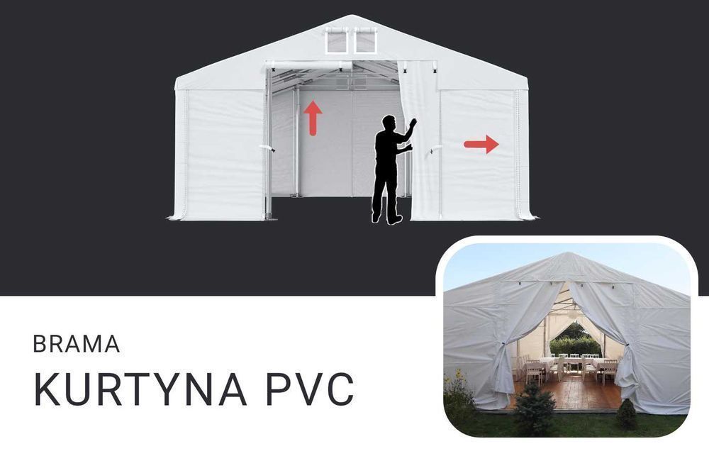 6x10x3 Całoroczny namiot przemysłowy konstrukcja hala namiotowa P ISD