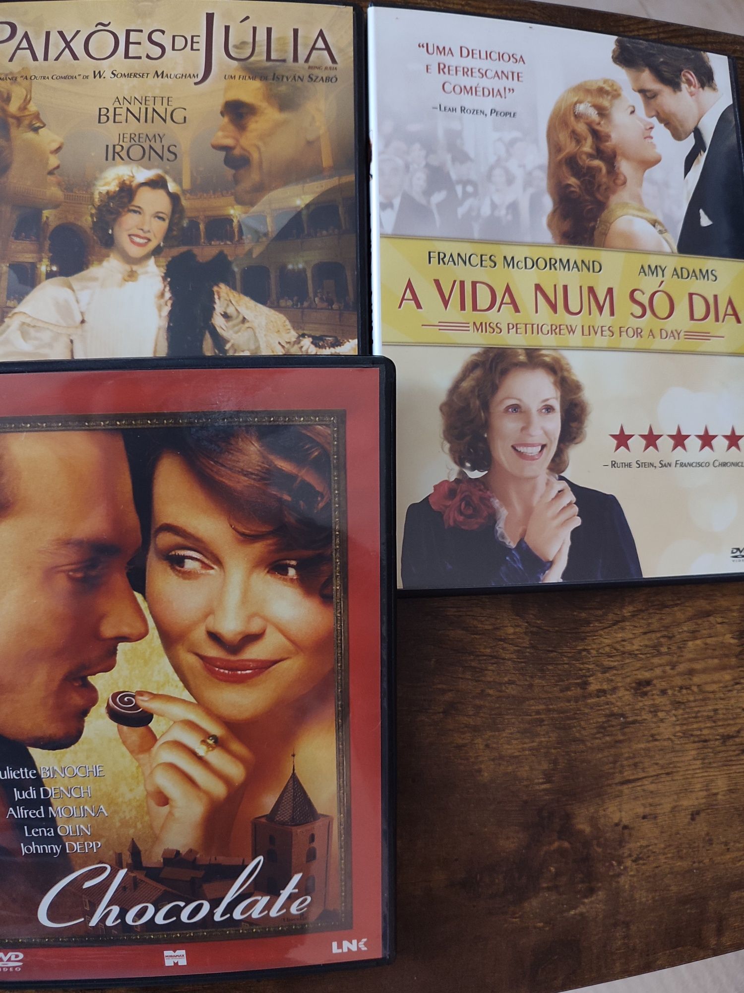 Pack DVDs Chocolate + As Paixões de Júlia+ A Vida num só dia Originais