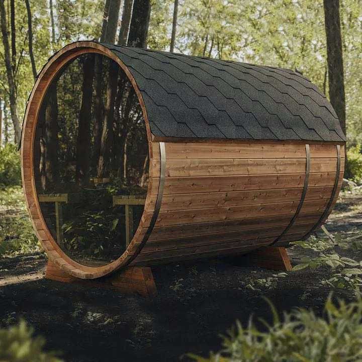 sauna ogrodowa beczka 200cm, spa producent saun i bali ogrodowych