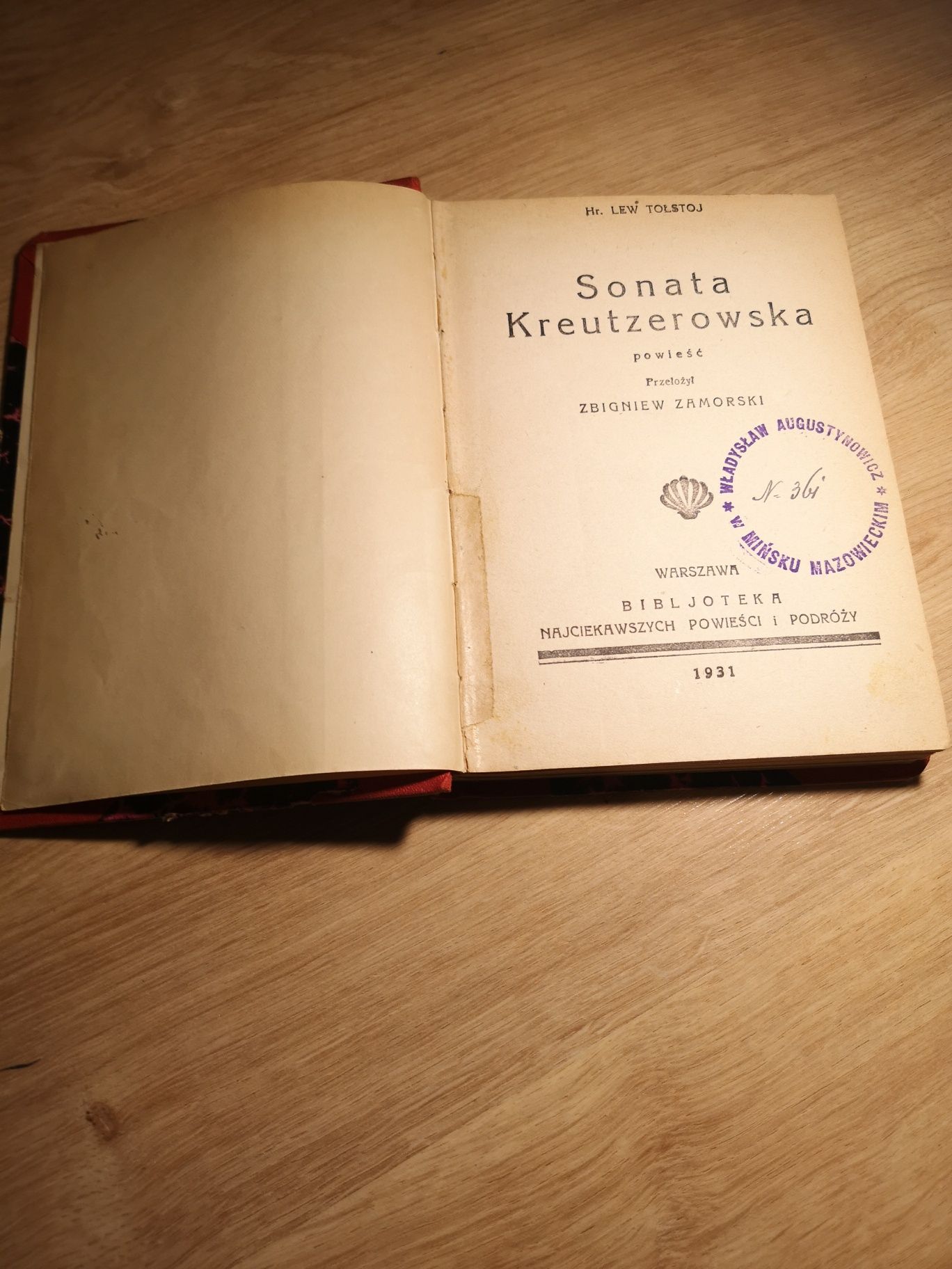 Sonata Kreutzerowska 1931. Zbigniew Zamorski.