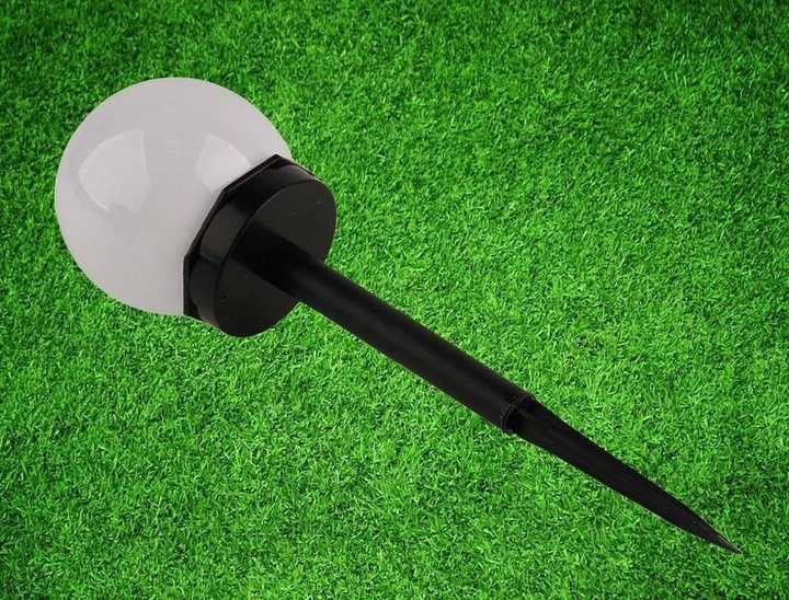 4x lampa solarna ogrodowa mocna biała KULA LED XXL zestaw nowe zapakow