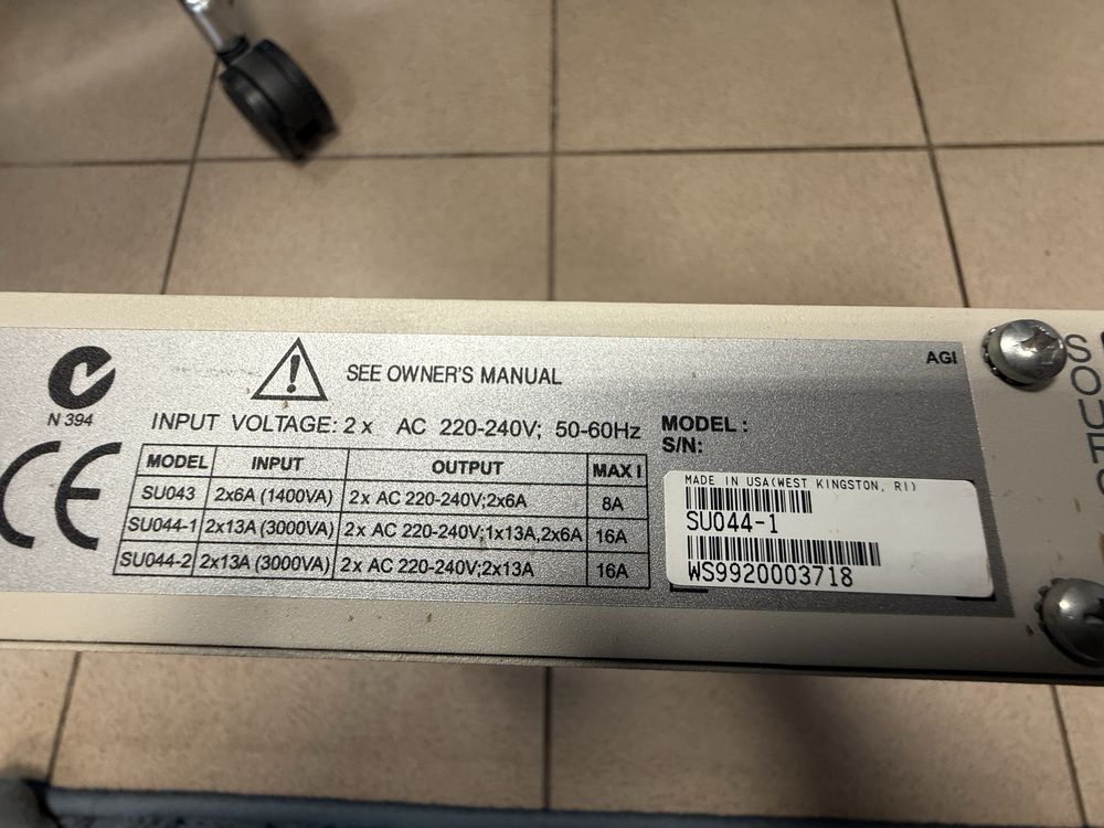 APC Static Switch  SU044-1