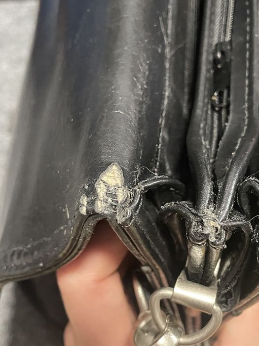 Чоловічий шкіряний портфель Prada бу