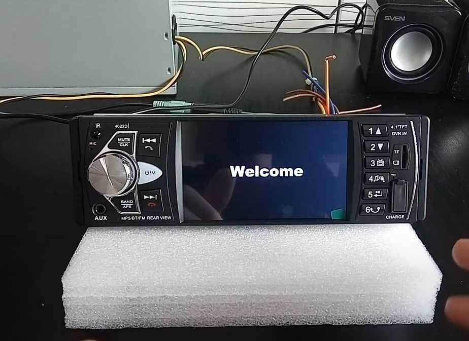 Автомагнітола з дисплеєм та пультом на руль блютуз usb microsd коротка