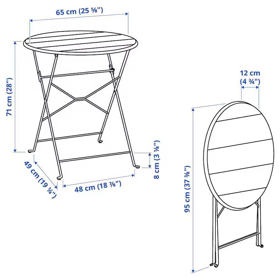 Conjunto Mesa + 2 Cadeiras IKEA Sundsö Verde