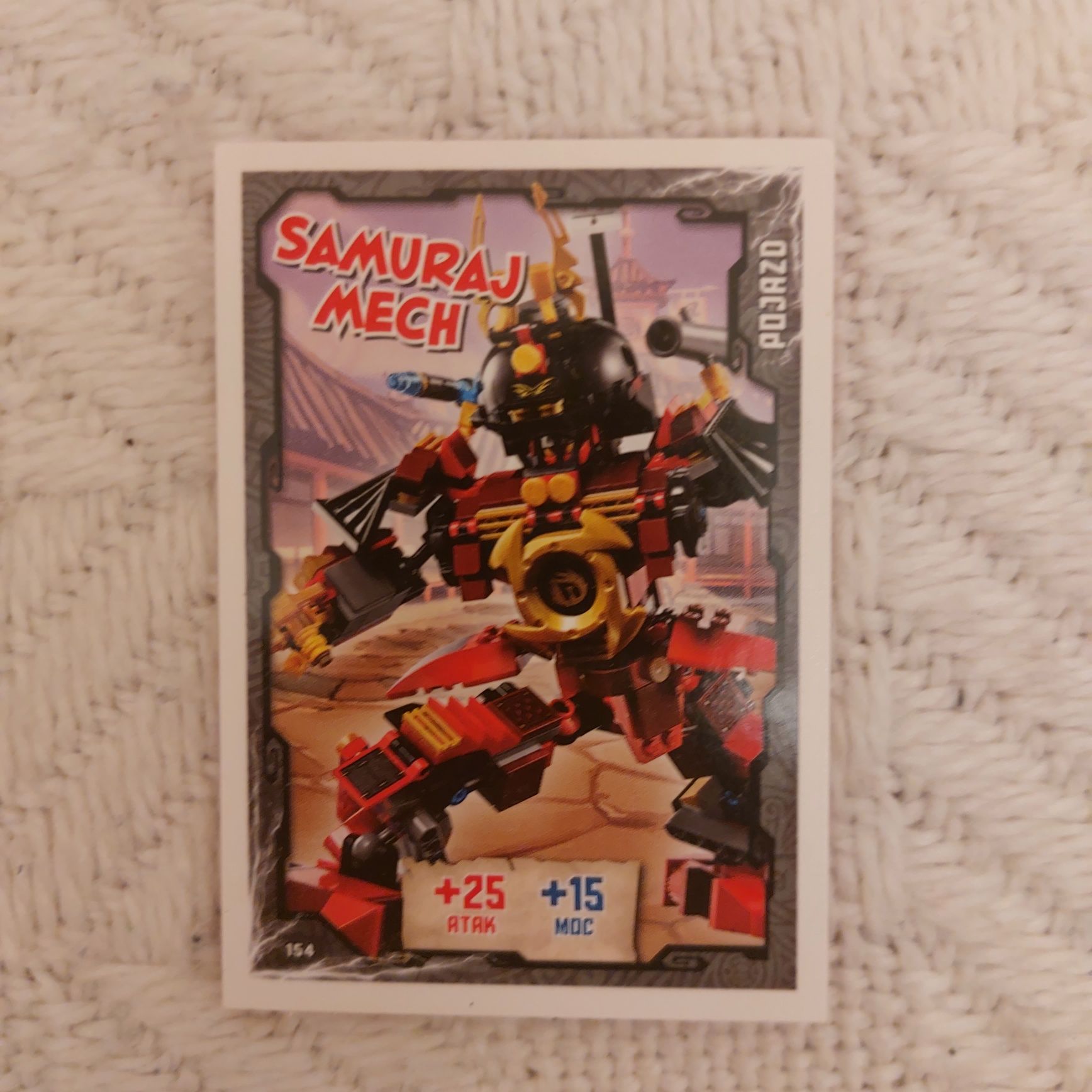 Samuraj Mech karta nr 154 Lego Ninjago seria 1 z 2016 r.