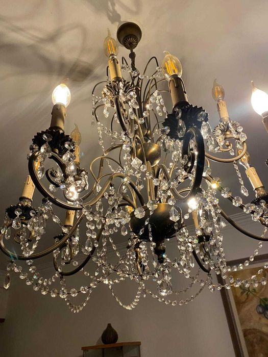 Candeeiro de teto/Lustre em Cristal