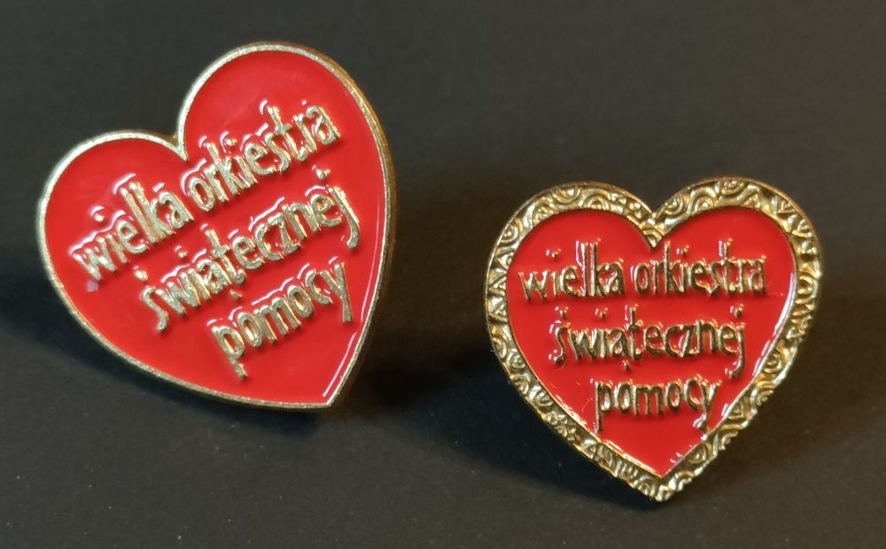 Serduszka WOŚP kolekcjonerskie przypinki