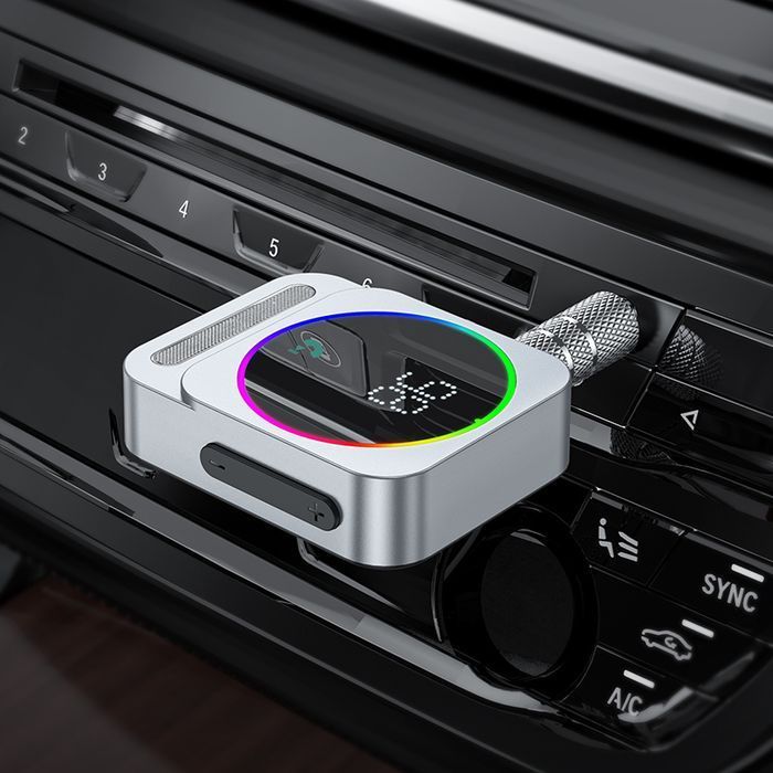 Borofone Odbiornik dźwięku Bluetooth AUX BC52 True Way srebrny