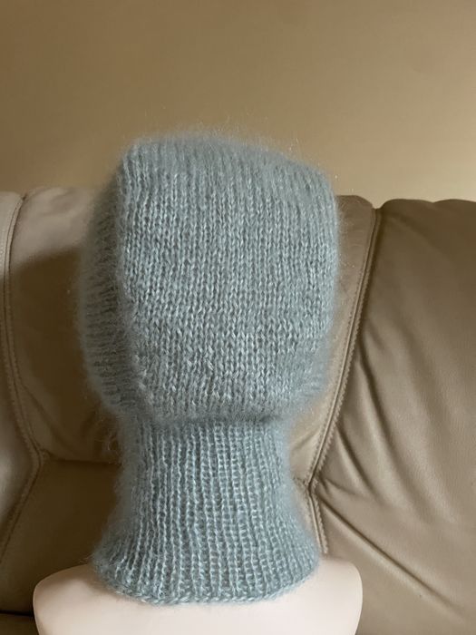 Kominiarka balaclava czapka komin handmade moher jedwab 56 rozmiar