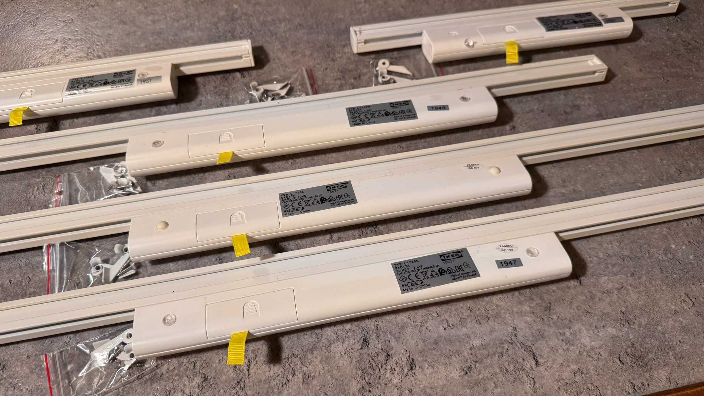 Oświetlenie IKEA STOTTA Listwy LED z czujnikiem ruchu / zestaw 5 szt.