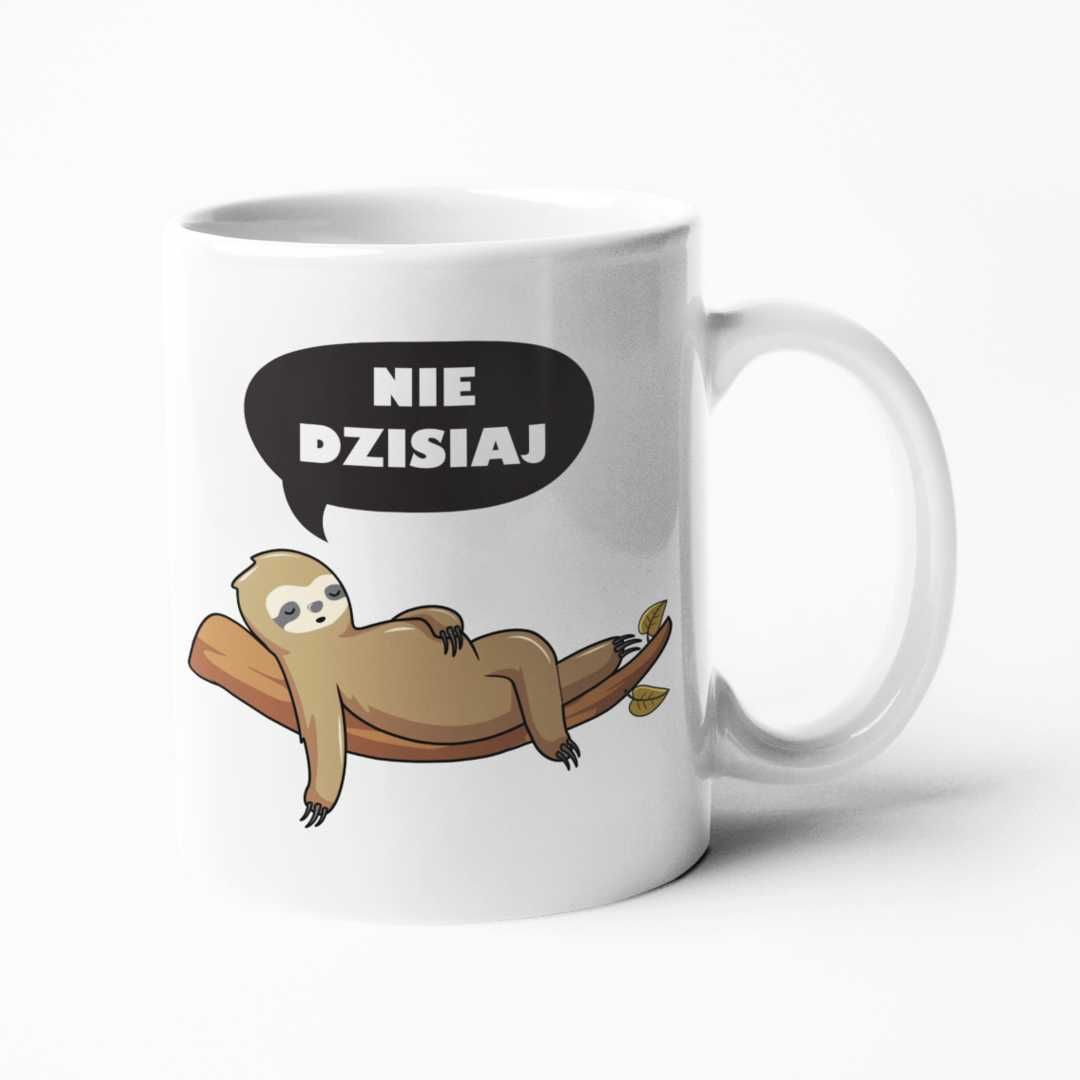 Kubek do pracy ŚMIESZNY - NIE DZISIAJ - ceramiczny 330 ml - NA PREZENT