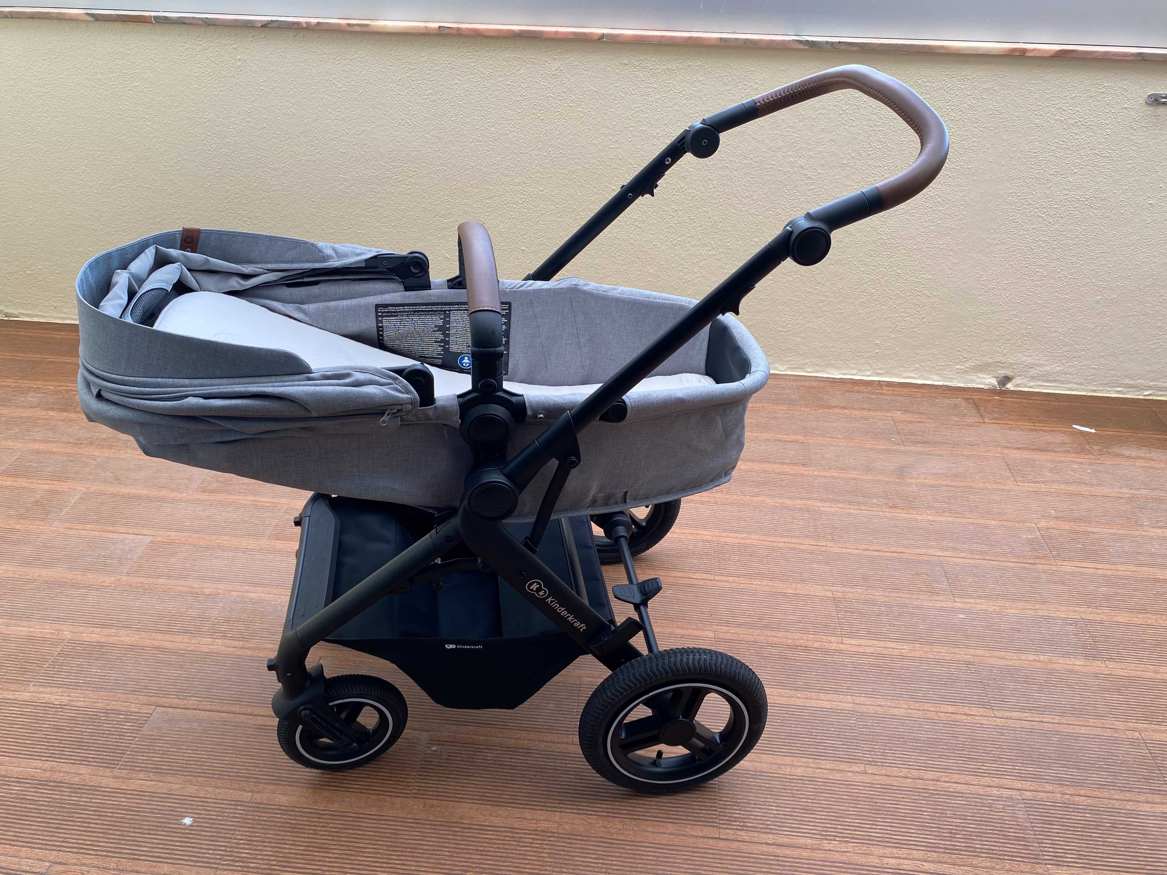 Carrinho de Bebé 3 em 1 Kinderkraft Btour - Pouco Usado!