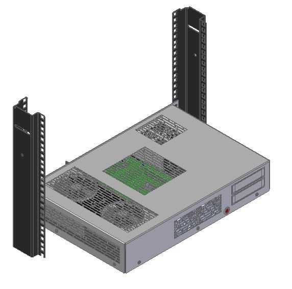 Wyprzedaż - obudowa do szafy RACK 19 cali - R-CASE 3, mATX 2U 2x 3.5"