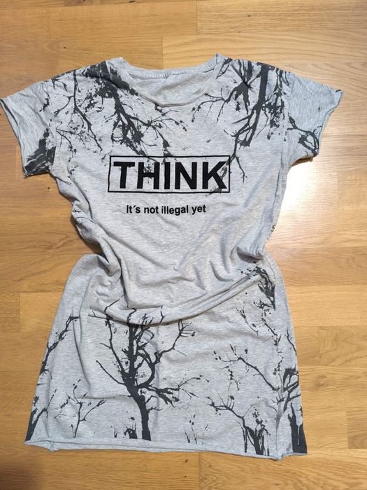 Szara koszulka t-shirt Koszula nocna Bawełna r.38/40/M