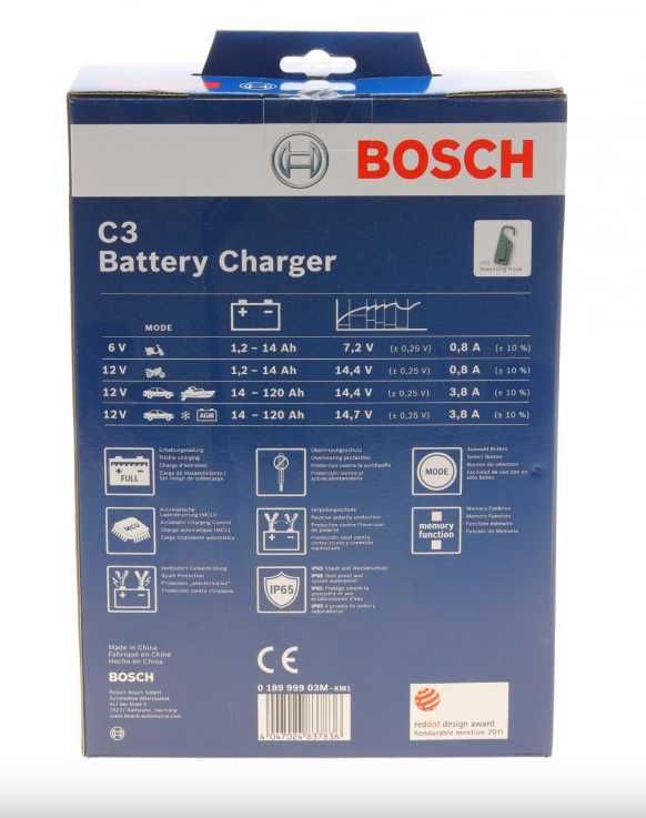 Зарядний пристрій  BOSCH C3 018999903M (6V/12V)(AGM/EFB/VRLA/WET/GEL/)