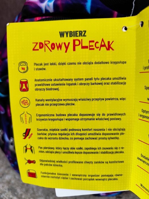 NOWY Plecak szkolny 3 komorowy Loozz