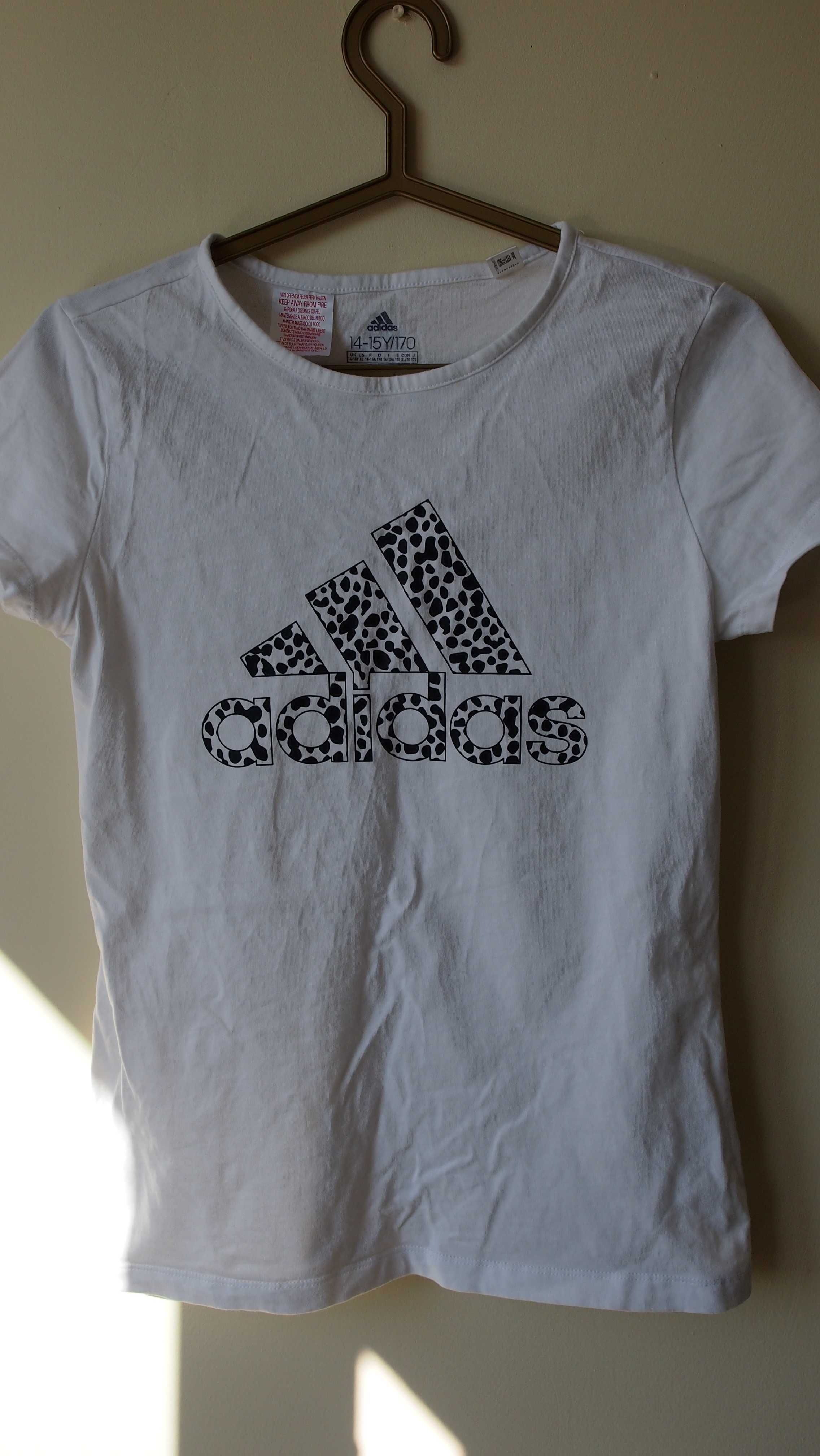 Nowy Tshirt biały adidas 14/15 lat /170