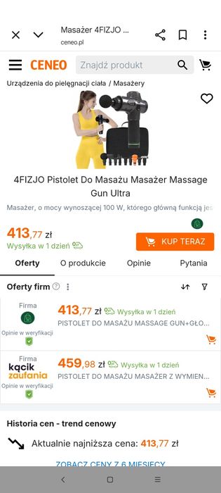 Masażer pistolet 4Fizjo NOWY