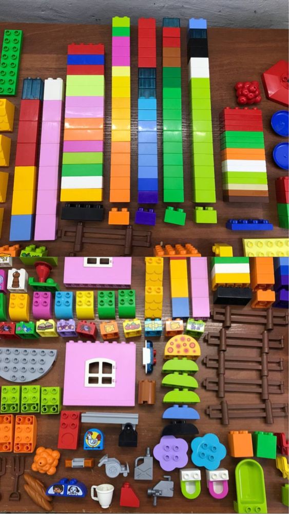 Детали Лего Дупло , пластины Дупло , Lego Duplo кубики ,транспорт